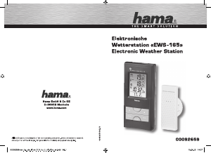 Bruksanvisning Hama EWS-165 Väderstation
