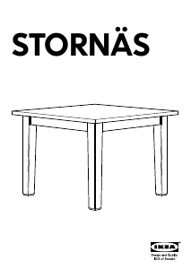 说明书 宜家STORNAS (105x105x74)餐桌