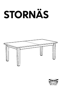 Manual IKEA STORNAS (201x105x74) Masă bucătărie