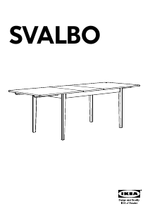 Manual IKEA SVALBO Masă bucătărie