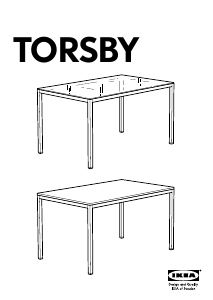 Rokasgrāmata IKEA TORSBY Pusdienu galds