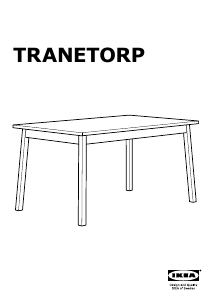 Руководство IKEA TRANETORP Обеденный стол