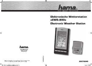 Manuale Hama EWS-800 Stazione meteorologica