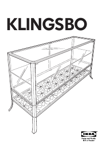 Manuál IKEA KLINGSBO (47x31) Vitrínová skříňka