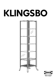 Brugsanvisning IKEA KLINGSBO Vitrineskab