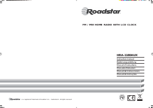 Manual Roadstar HRA-1180AUX Radio
