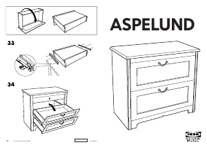 Manual de uso IKEA ASPELUND Cómoda