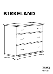 Εγχειρίδιο IKEA BIRKELAND Συρταριέρα