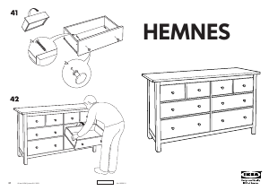 Bruksanvisning IKEA HEMNES (8 drawers) Kommode