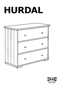 Εγχειρίδιο IKEA HURDAL Συρταριέρα