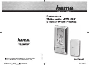 Instrukcja Hama EWS-280 Stacja pogodowa