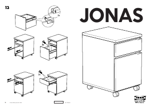 Käyttöohje IKEA JONAS Lipasto
