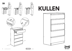 Käyttöohje IKEA KULLEN Lipasto
