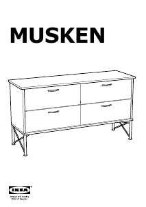 Εγχειρίδιο IKEA MUSKEN Συρταριέρα