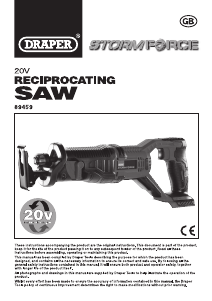 Handleiding Draper RCRS20SF Reciprozaag