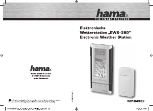 Наръчник Hama EWS-380 Метеорологична станция