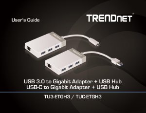 Handleiding TRENDnet TUC-ETGH3 USB hub