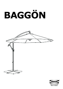 Manual IKEA BAGGON (hanging) Umbrelă de soare