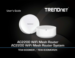 Manual TRENDnet TEW-830MDR Router