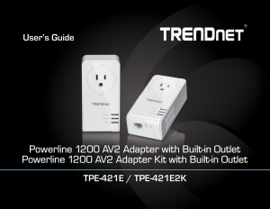 Handleiding TRENDnet TPL-421E2K Powerline adapter