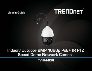 Bruksanvisning TRENDnet TV-IP440PI IP Kamera