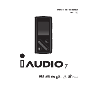 Mode d’emploi COWON iAudio 7 Lecteur Mp3