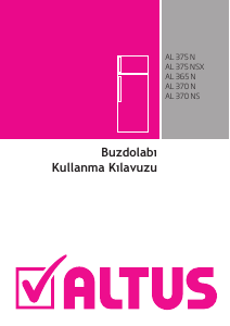 Kullanım kılavuzu Altus AL 370 NS Donduruculu buzdolabı