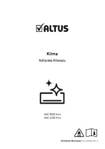 Kullanım kılavuzu Altus ALK 9030 Klima