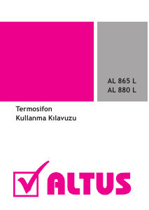 Kullanım kılavuzu Altus AL 880 L Buhar kazanı