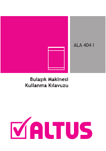 Kullanım kılavuzu Altus ALA 404 I Bulaşık makinesi