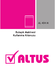 Kullanım kılavuzu Altus AL 404 M Bulaşık makinesi