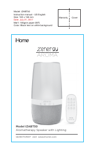 Handleiding iHome iZABT50 Zenergy Aromaverstuiver