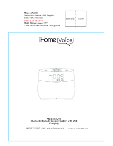 Manual iHome iGV1 Voice Speaker