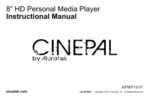 Bruksanvisning Aluratek APMP101F Cinepal Mp3 spelare