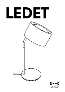 Használati útmutató IKEA LEDET (Desk) Lámpa