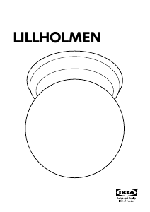 사용 설명서 이케아 LILLHOLMEN (Ceiling) 램프