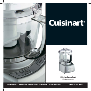 Manuale Cuisinart CH4E Robot da cucina