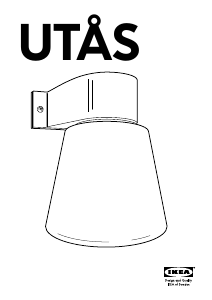 Посібник IKEA UTAS (Wall) Лампа