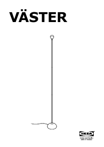 Käyttöohje IKEA VASTER Lamppu