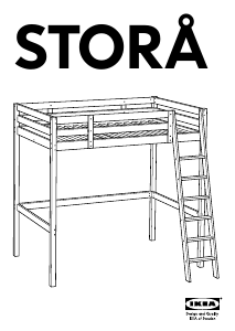मैनुअल IKEA STORA लॉफ्ट बेड