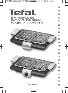 Manual de uso Tefal BG215012 Simply Invents Barbacoa