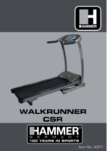 Bedienungsanleitung Hammer Walkrunner CSR Laufband