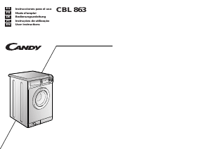 Handleiding Candy CBL 863 ES SE Wasmachine