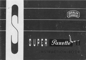 Manual Braun Super Paxette II Camera