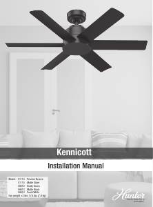 Manual Hunter 59612 Kennicott Ceiling Fan