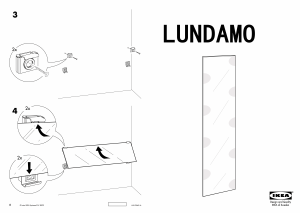 Priročnik IKEA LUNDAMO Ogledalo