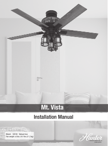 Manual Hunter 50169 Mt. Vista Ceiling Fan