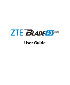 Handleiding ZTE Blade A3 Prime Mobiele telefoon