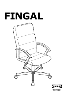 Manuale IKEA FINGAL Sedia da ufficio