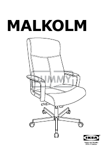 Priročnik IKEA MALKOLM Pisarniški stol